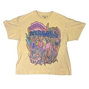 The Doors Graphic T-Shirt Mens S/M Yellow Good Psychedelic Rock Band Tee